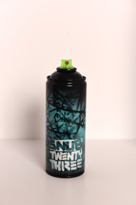 ''Blue'' customised empty spray can by Snub 23